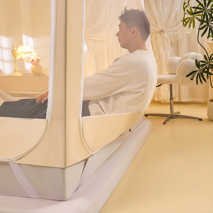 91家纺网 家纺一手货源 找家纺 （总）薇梦蚊帐 2026新款遮光拉链坐床式蚊帐