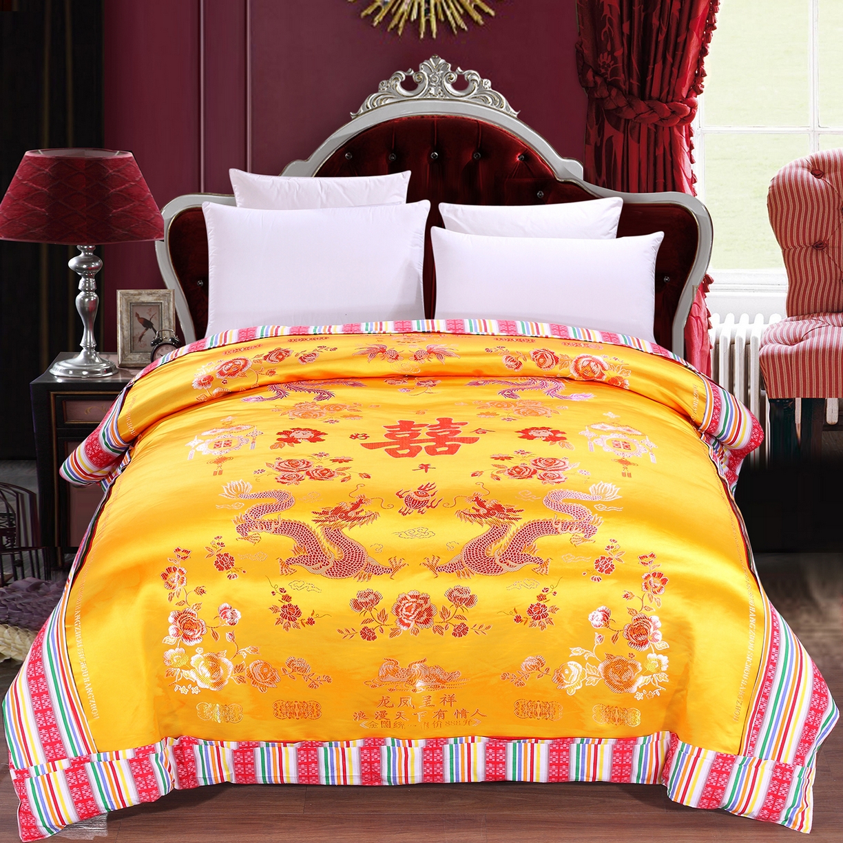 91家纺网 家纺一手货源 找家纺 （总）浩情国际婚庆供货中心 2026新款上市婚庆单品被套系列