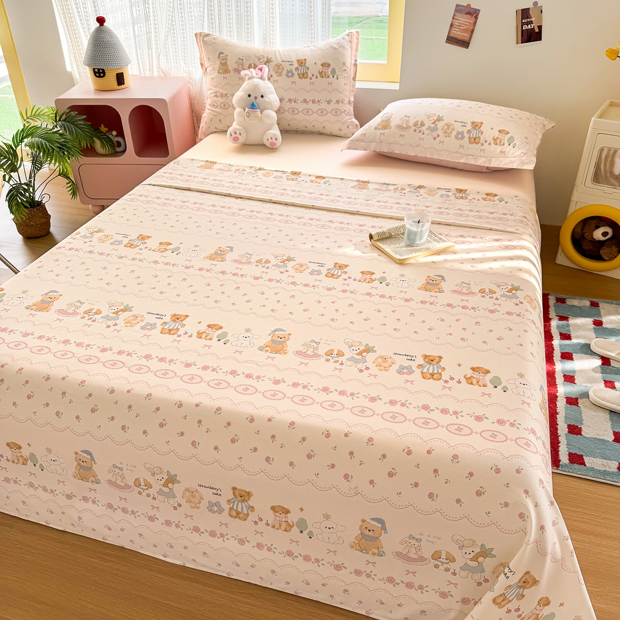 91家纺网 家纺一手货源 找家纺 （总）尚帛 2026新款全棉时尚印花单床单