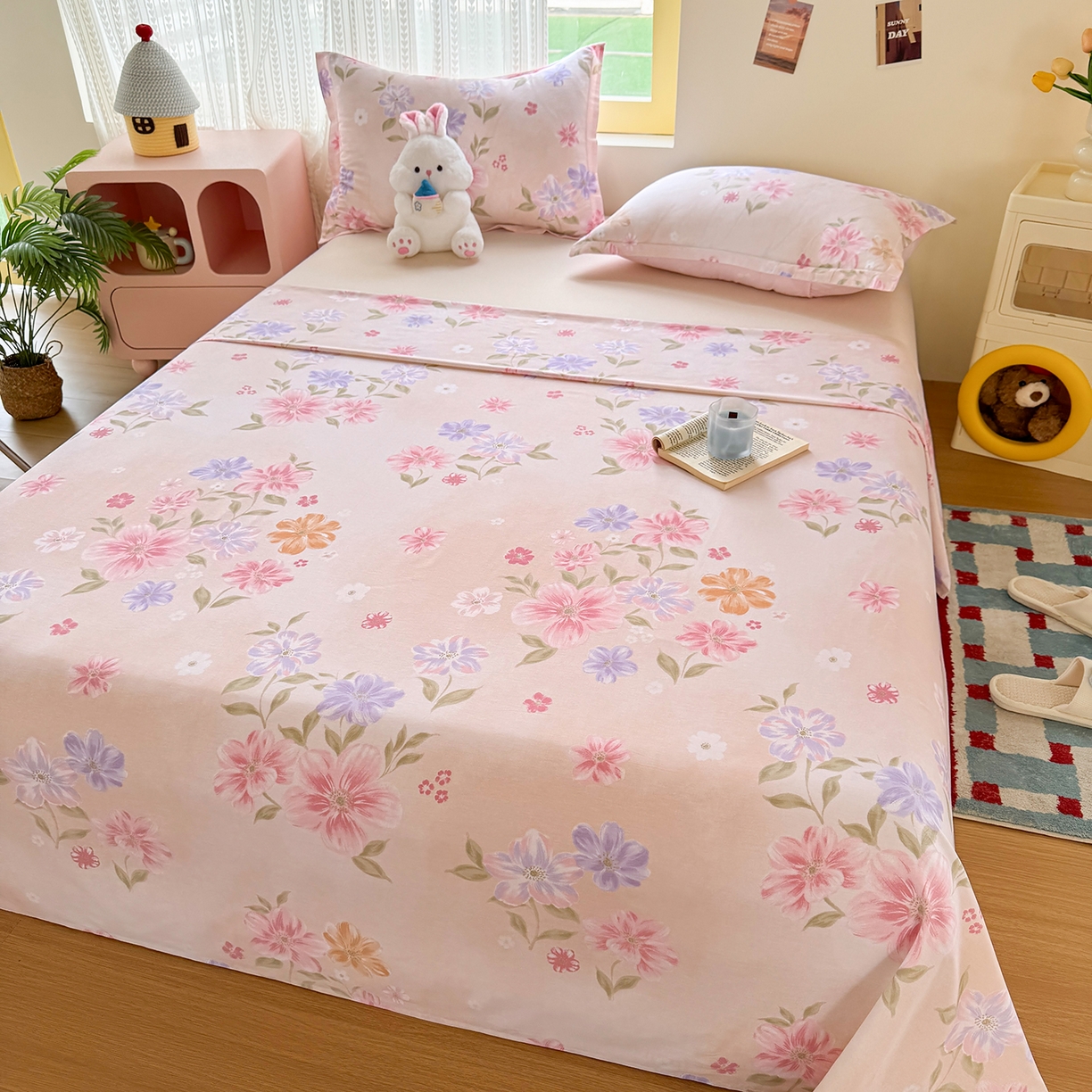 91家纺网 家纺一手货源 找家纺 （总）尚帛 2026新款全棉时尚印花单床单