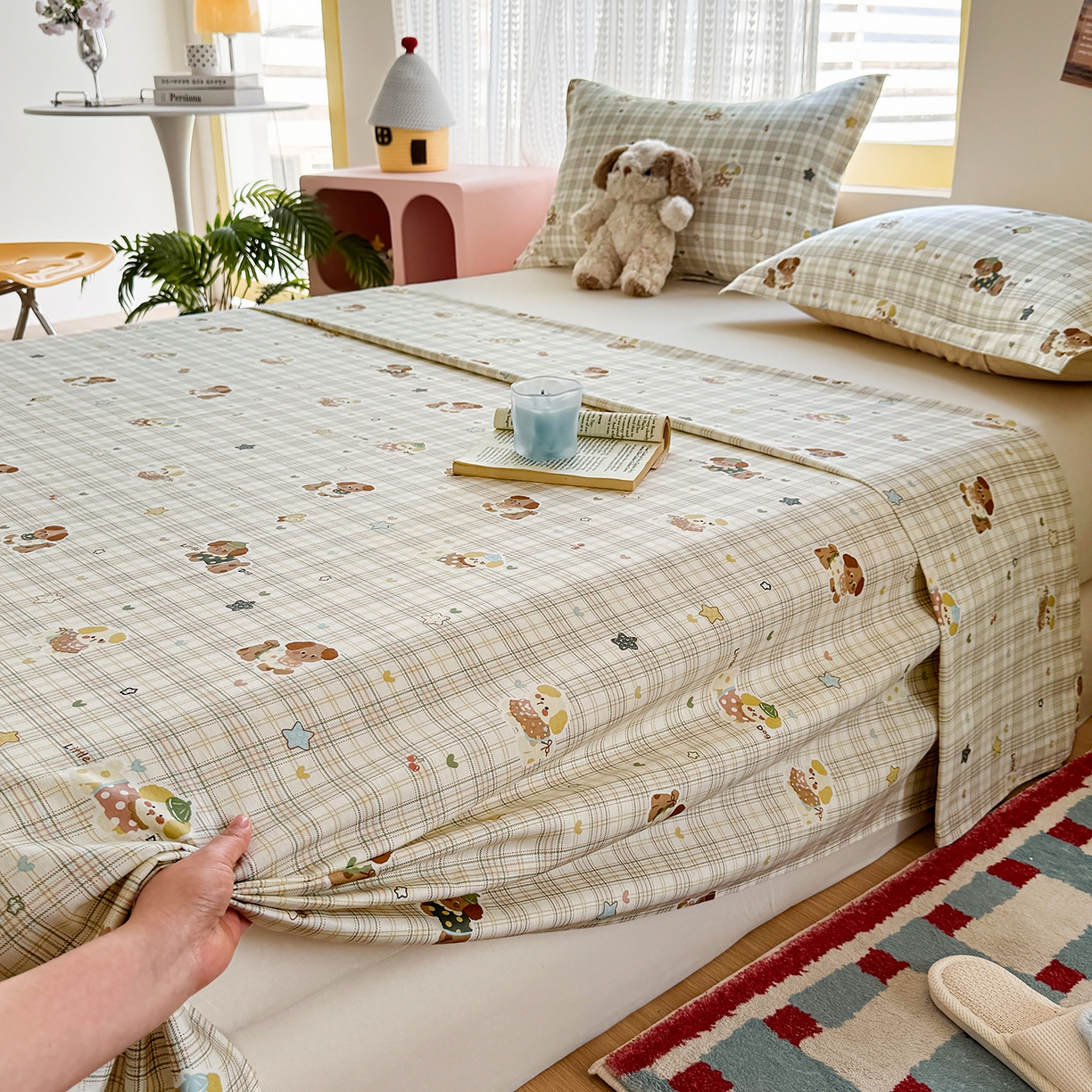 91家纺网 家纺一手货源 找家纺 尚帛 2026新款全棉时尚印花单床单 宠爱