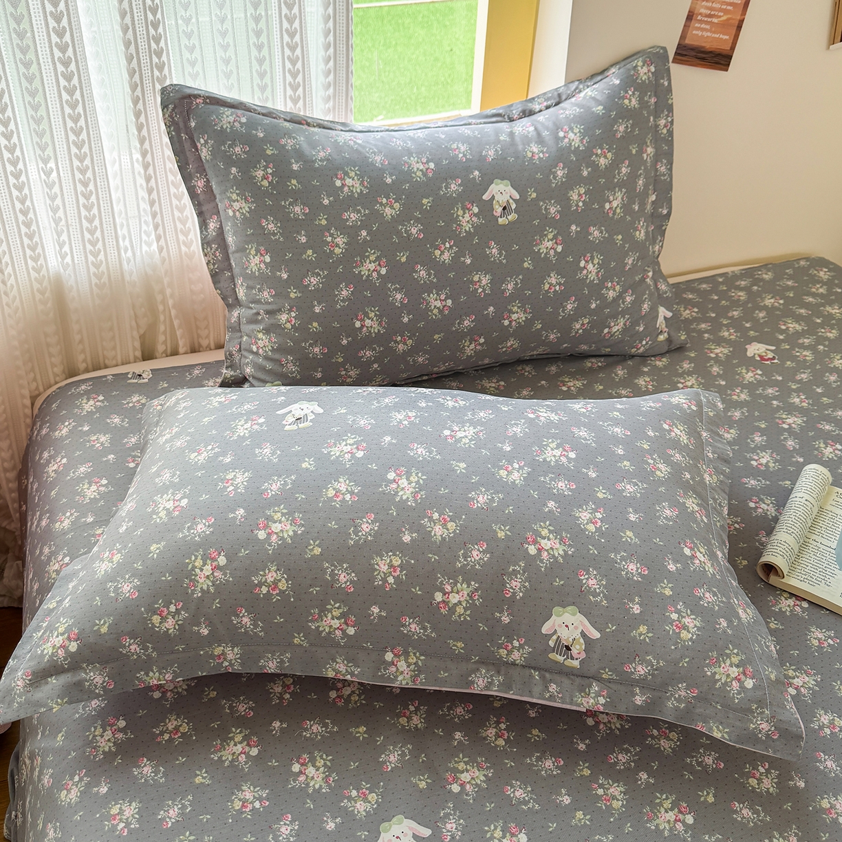 91家纺网 家纺一手货源 找家纺 尚帛 2026新款全棉时尚印花单床单 花间采趣-咖