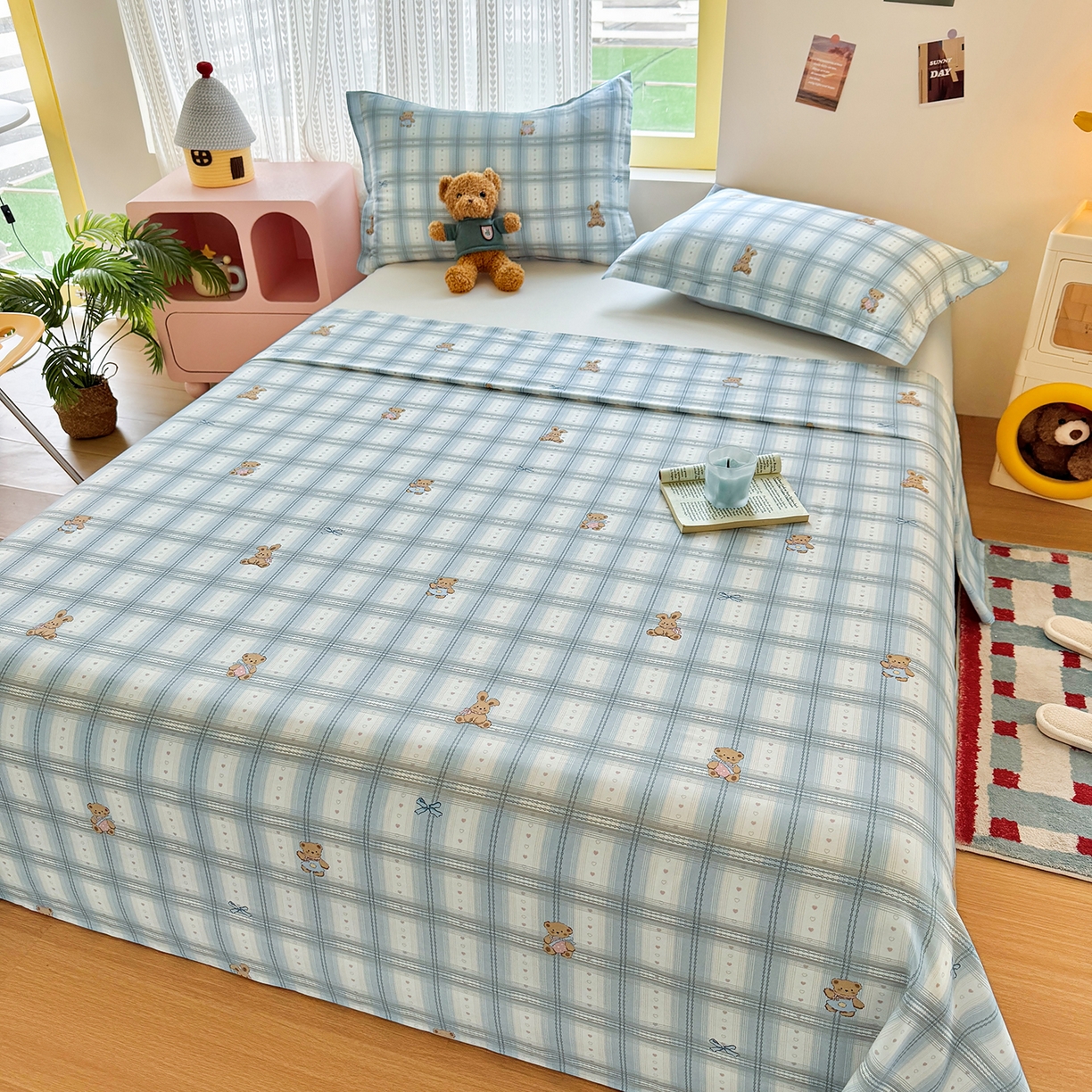 尚帛 2026新款全棉时尚印花单床单 可可甜心