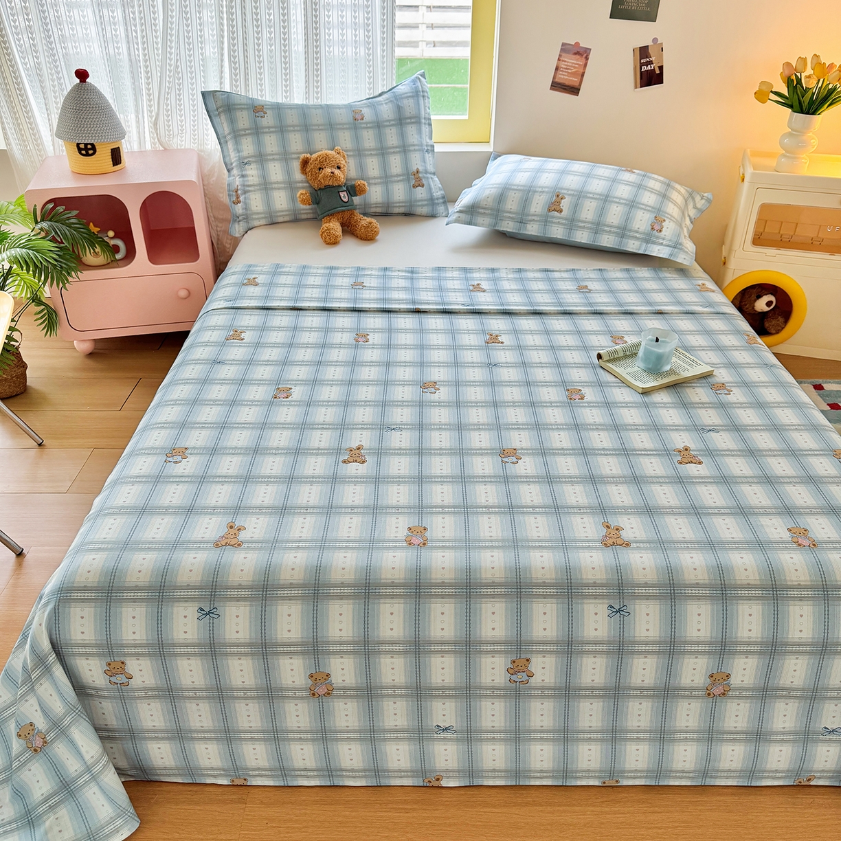 91家纺网 家纺一手货源 找家纺 尚帛 2026新款全棉时尚印花单床单 可可甜心