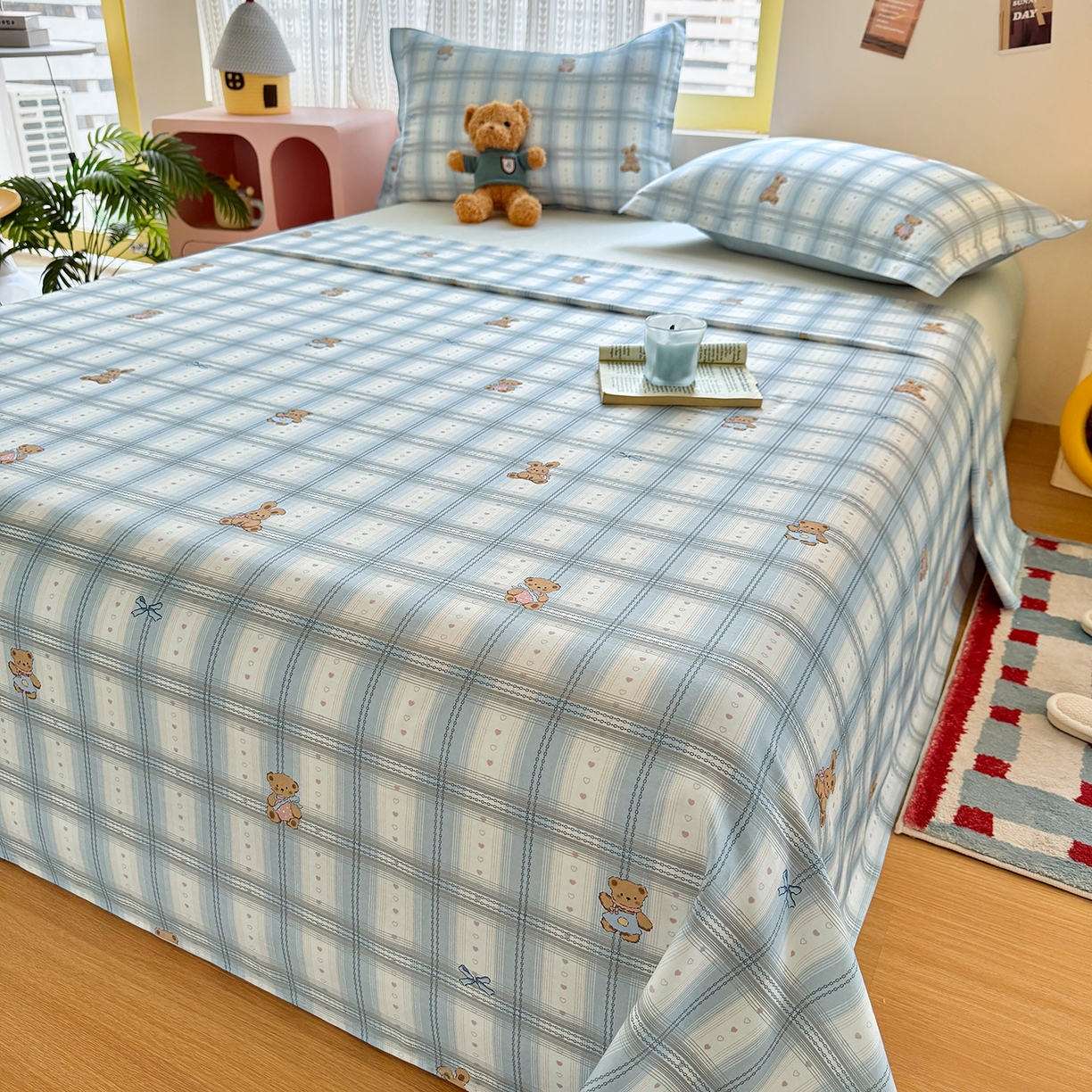 91家纺网 家纺一手货源 找家纺 尚帛 2026新款全棉时尚印花单床单 可可甜心