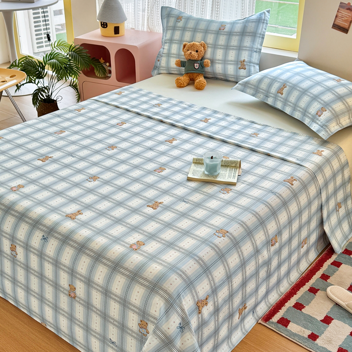 91家纺网 家纺一手货源 找家纺 尚帛 2026新款全棉时尚印花单床单 可可甜心