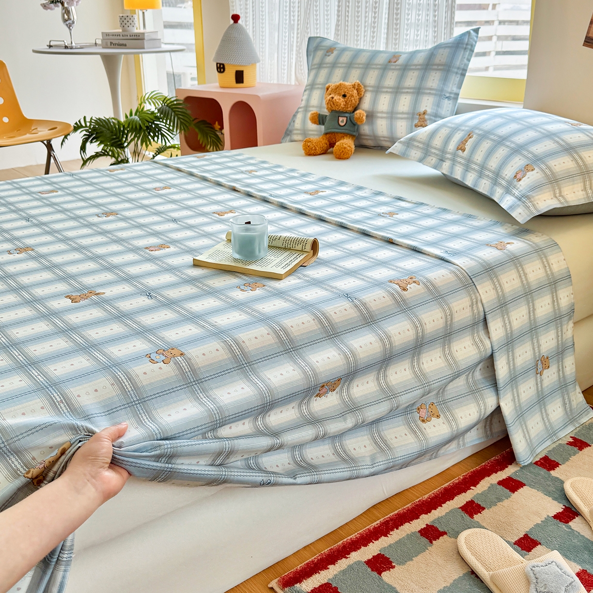 91家纺网 家纺一手货源 找家纺 尚帛 2026新款全棉时尚印花单床单 可可甜心