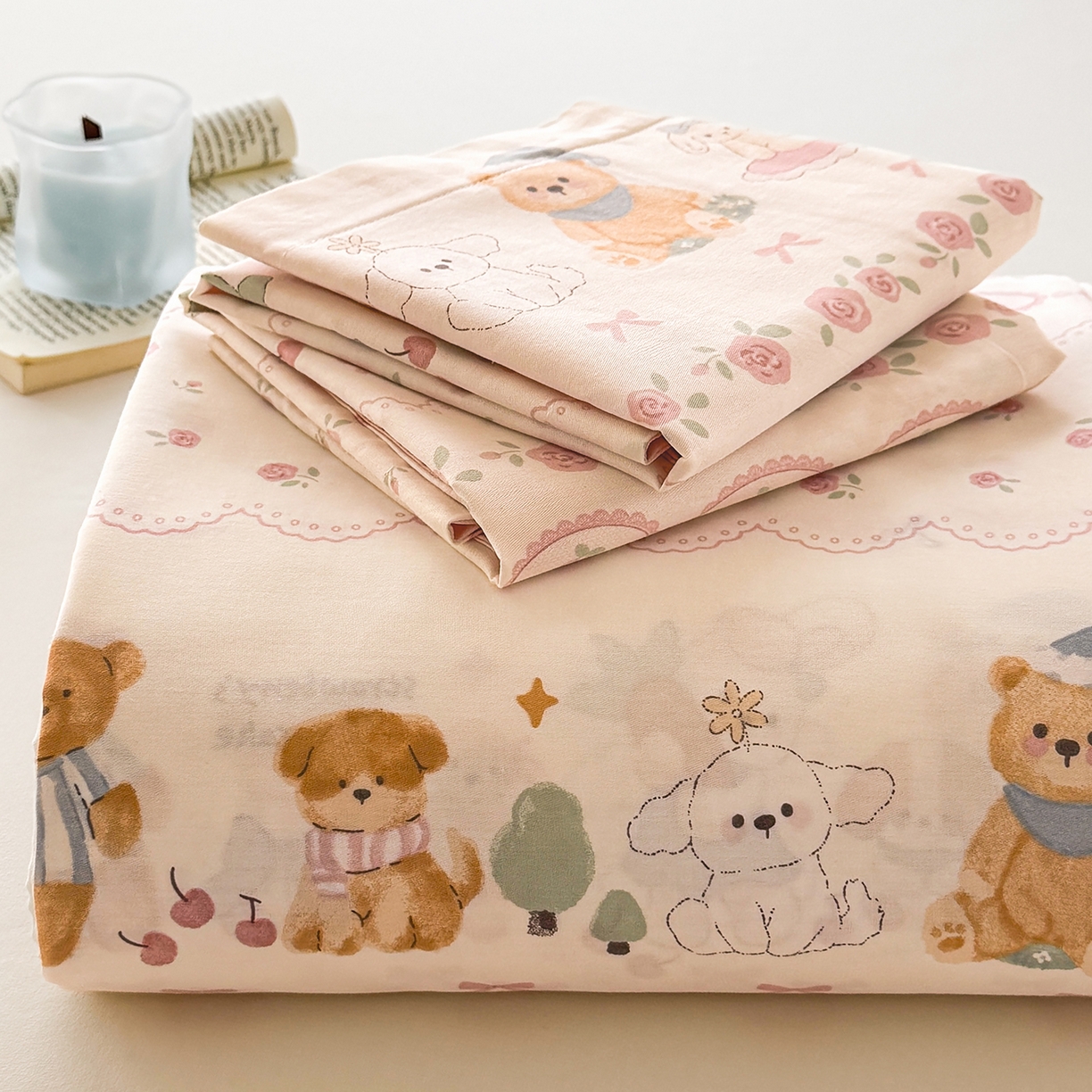 91家纺网 家纺一手货源 找家纺 尚帛 2026新款全棉时尚印花单床单 可颂日记