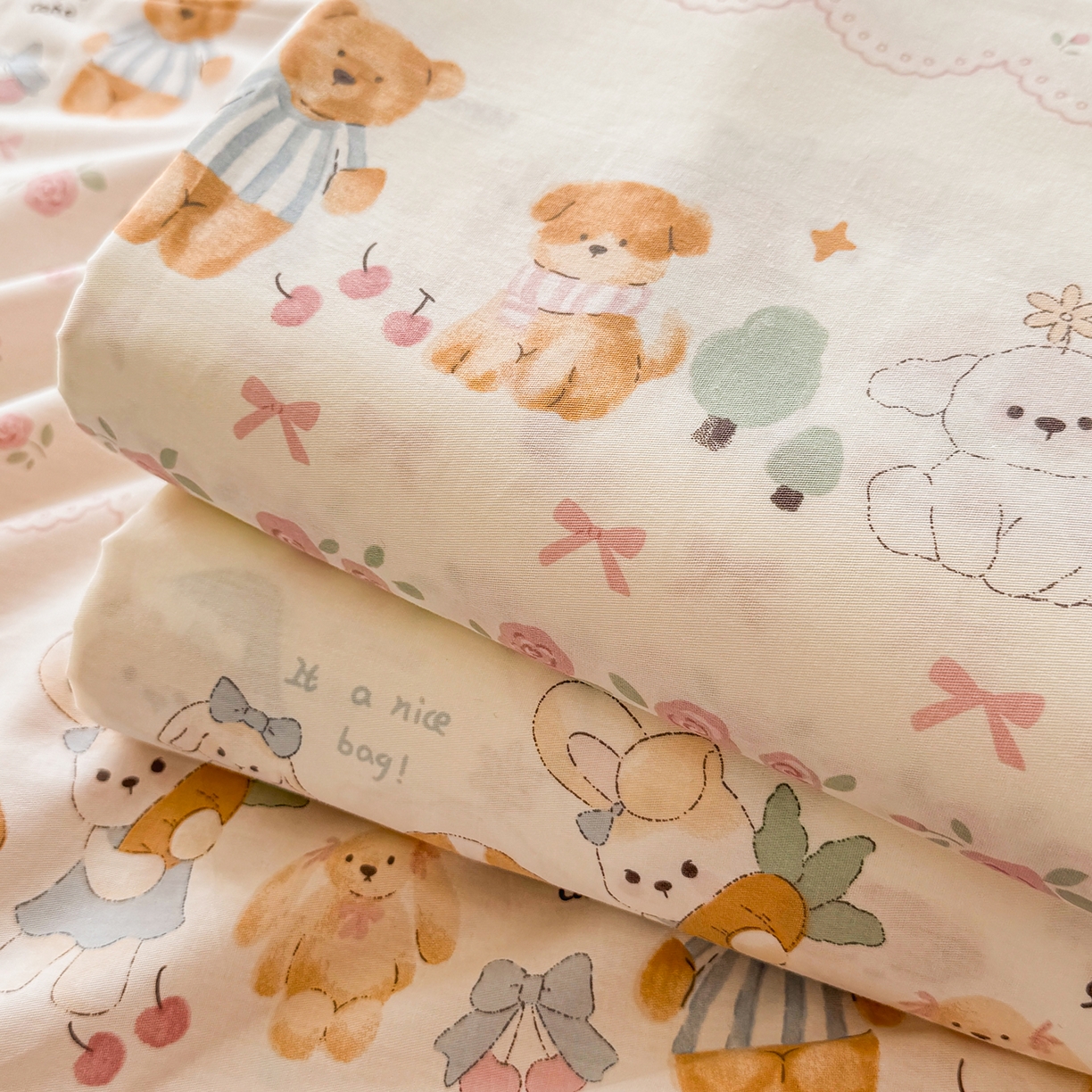 91家纺网 家纺一手货源 找家纺 尚帛 2026新款全棉时尚印花单床单 可颂日记