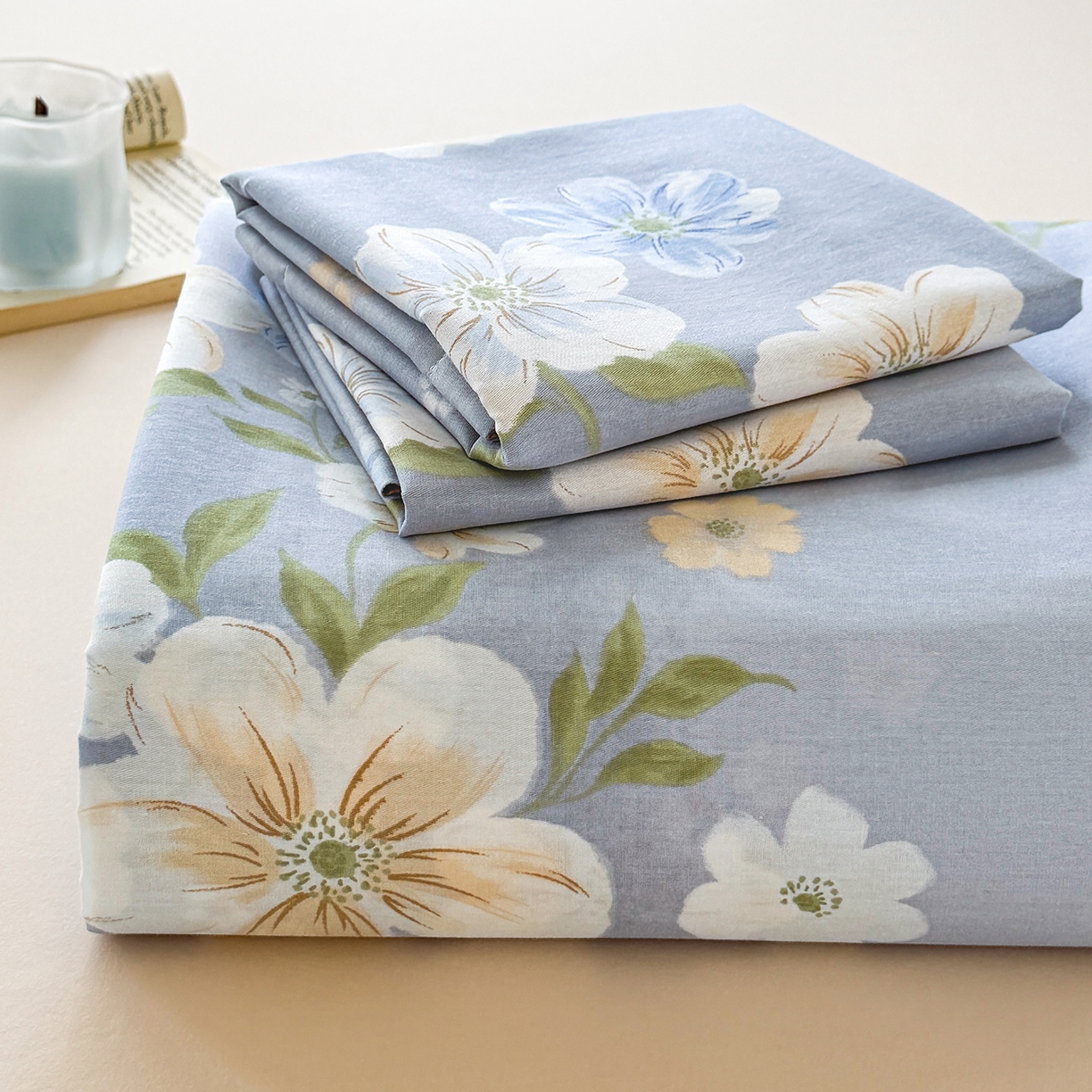 91家纺网 家纺一手货源 找家纺 尚帛 2026新款全棉时尚印花单床单 浅影