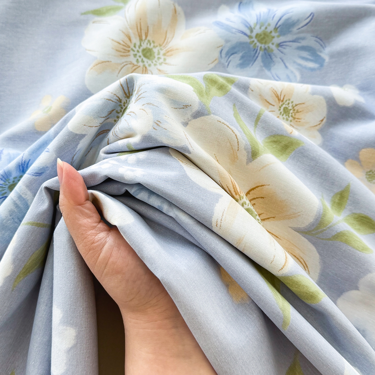 91家纺网 家纺一手货源 找家纺 尚帛 2026新款全棉时尚印花单床单 浅影