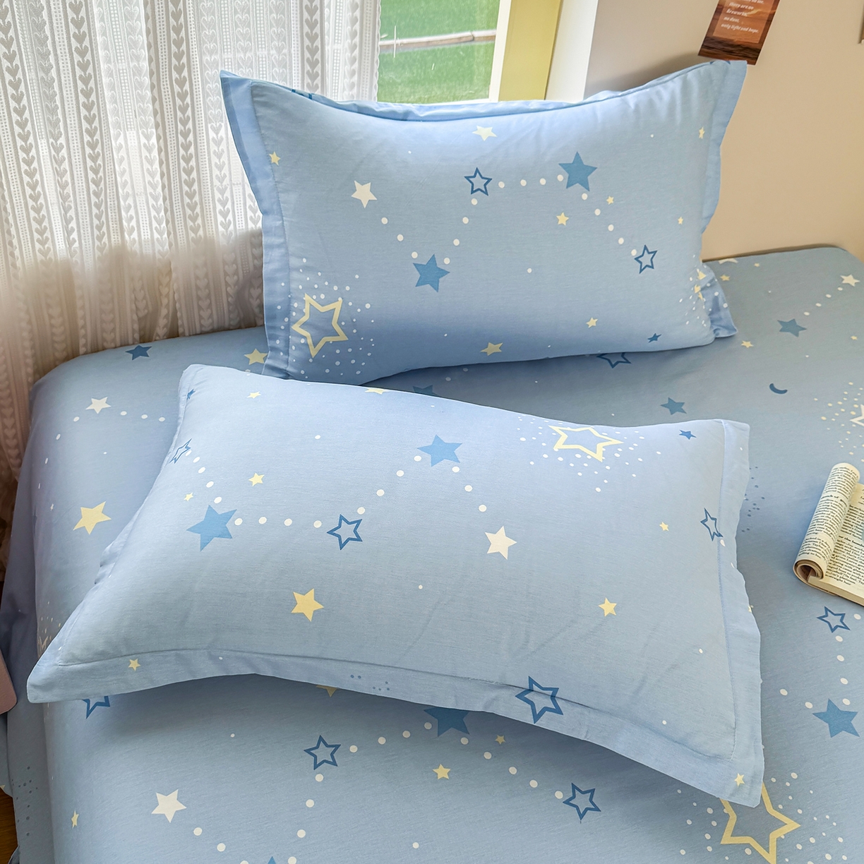 91家纺网 家纺一手货源 找家纺 尚帛 2026新款全棉时尚印花单床单 五星集