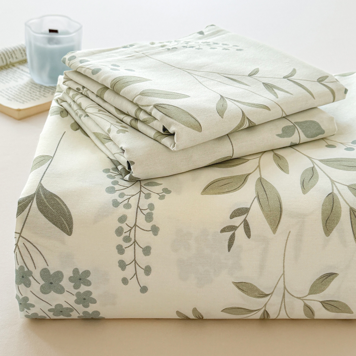 91家纺网 家纺一手货源 找家纺 尚帛 2026新款全棉时尚印花单床单 叶之恋