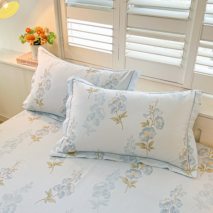 91家纺网 家纺一手货源 找家纺 （总）名优家纺 2026新款60S13374高支密全棉印花纯色单枕套