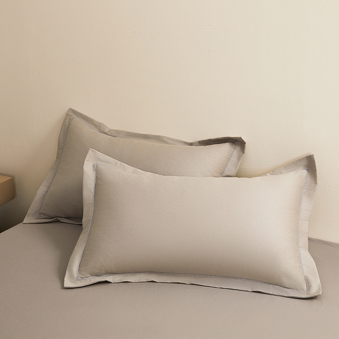 91家纺网 家纺一手货源 找家纺 （总）名优家纺 2026新款60S13374高支密全棉印花纯色单枕套