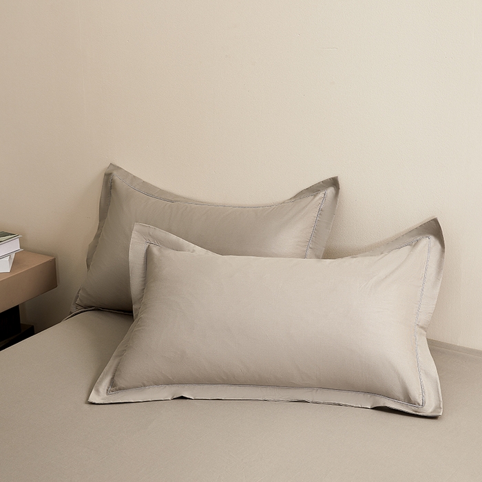 91家纺网 家纺一手货源 找家纺 （总）名优家纺 2026新款60S13374高支密全棉印花纯色单枕套