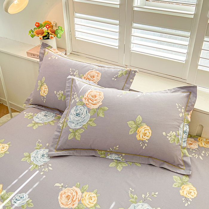 91家纺网 家纺一手货源 找家纺 （总）名优家纺 2026新款60S13374高支密全棉印花纯色单枕套