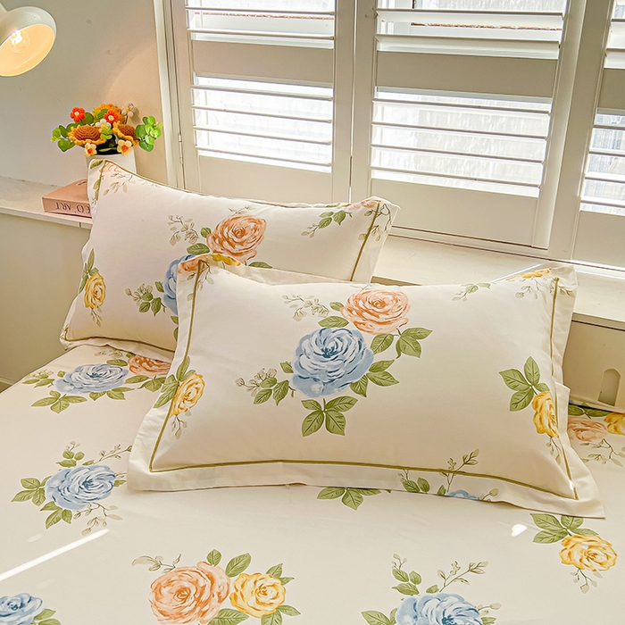 91家纺网 家纺一手货源 找家纺 （总）名优家纺 2026新款60S13374高支密全棉印花纯色单枕套