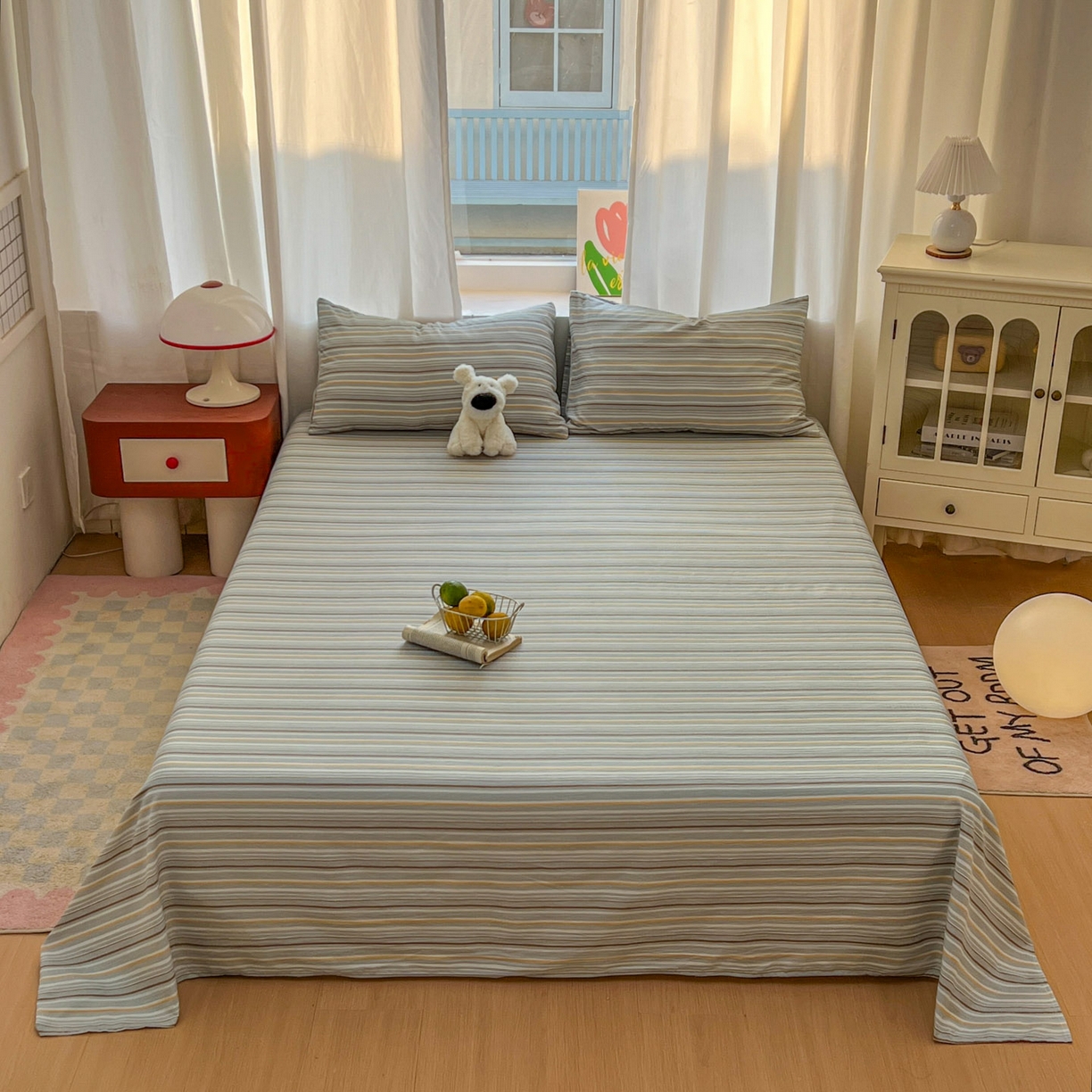 91家纺网 家纺一手货源 找家纺 （总）思诺羽床笠 2026新款云感双层纱床单系列