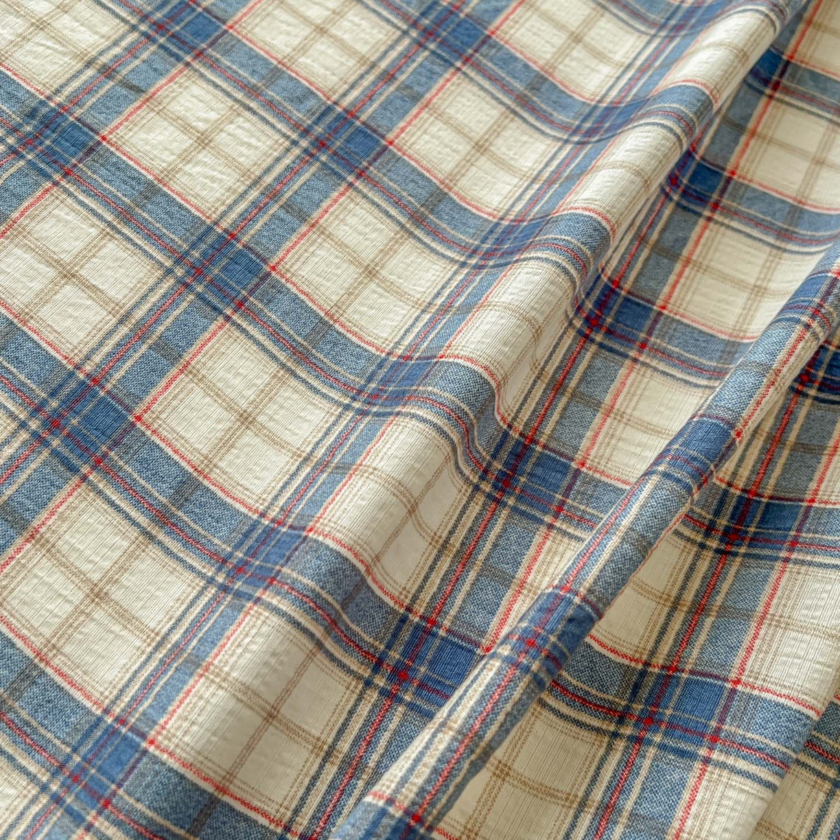 91家纺网 家纺一手货源 找家纺 思诺羽床笠 2026新款云感双层纱床单系列 布莱格-蓝