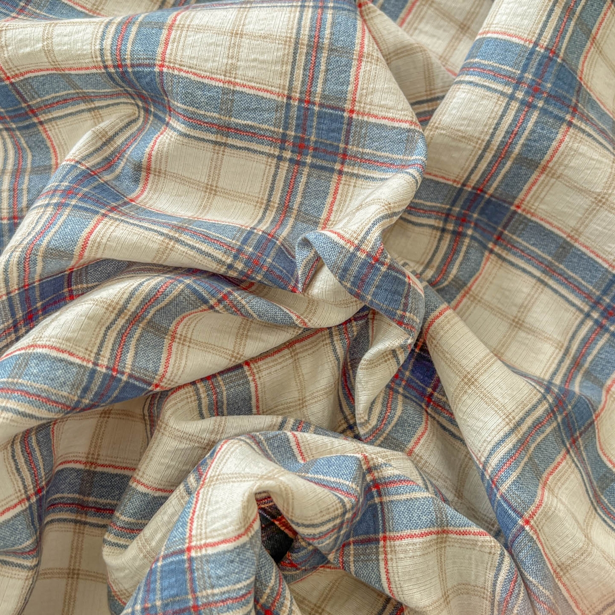 91家纺网 家纺一手货源 找家纺 思诺羽床笠 2026新款云感双层纱床单系列 布莱格-蓝