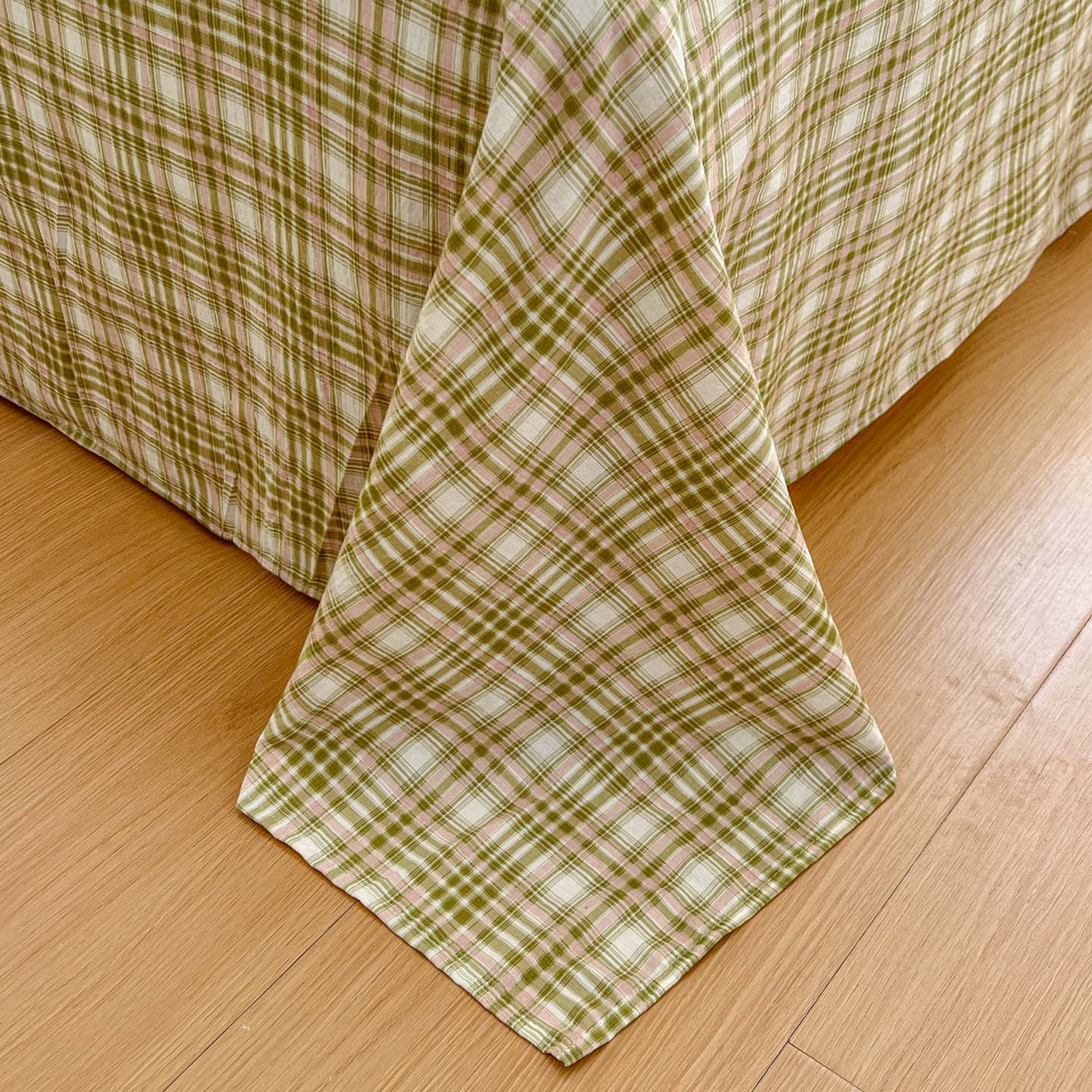 91家纺网 家纺一手货源 找家纺 思诺羽床笠 2026新款云感双层纱床单系列 布莱格-绿