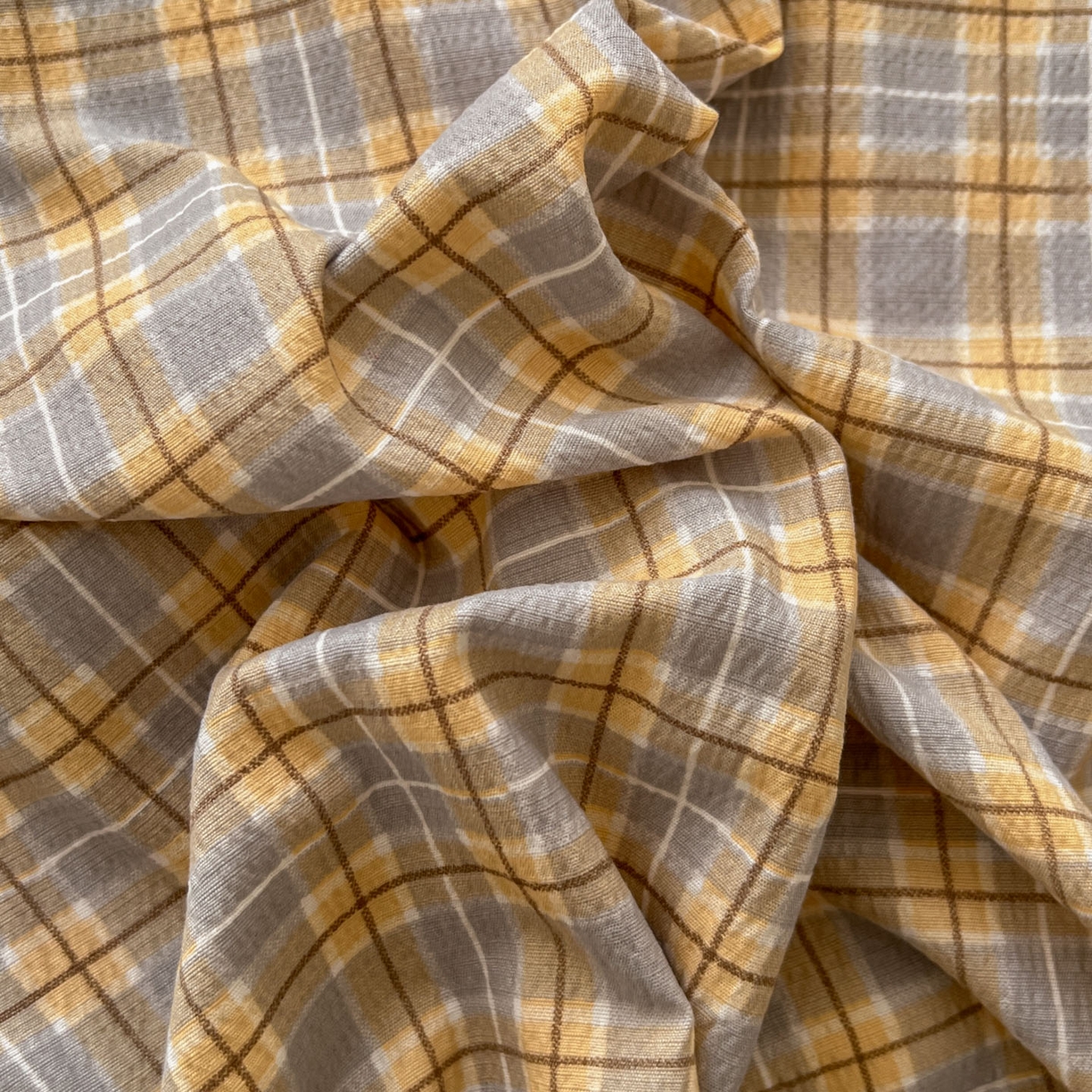 91家纺网 家纺一手货源 找家纺 思诺羽床笠 2026新款云感双层纱床单系列 简约格