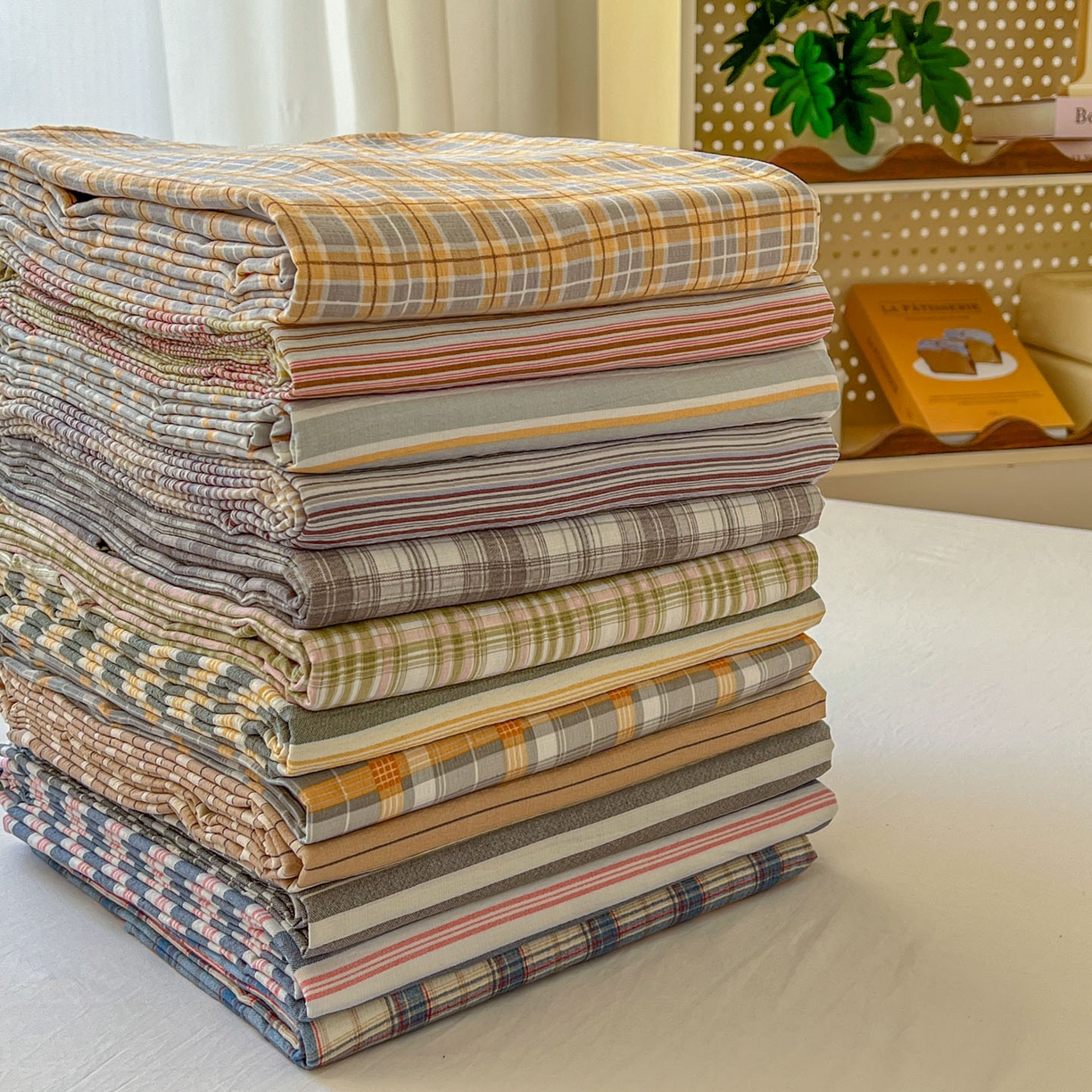 91家纺网 家纺一手货源 找家纺 思诺羽床笠 2026新款云感双层纱床单系列 叠拍