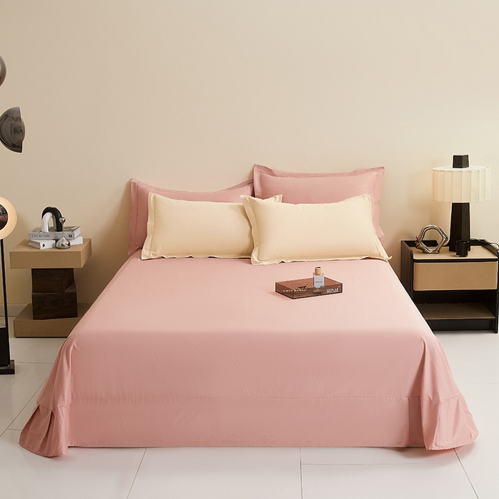 91家纺网 家纺一手货源 找家纺 （总）名优家纺 2026新款60S13374高支密全棉印花纯色单床单