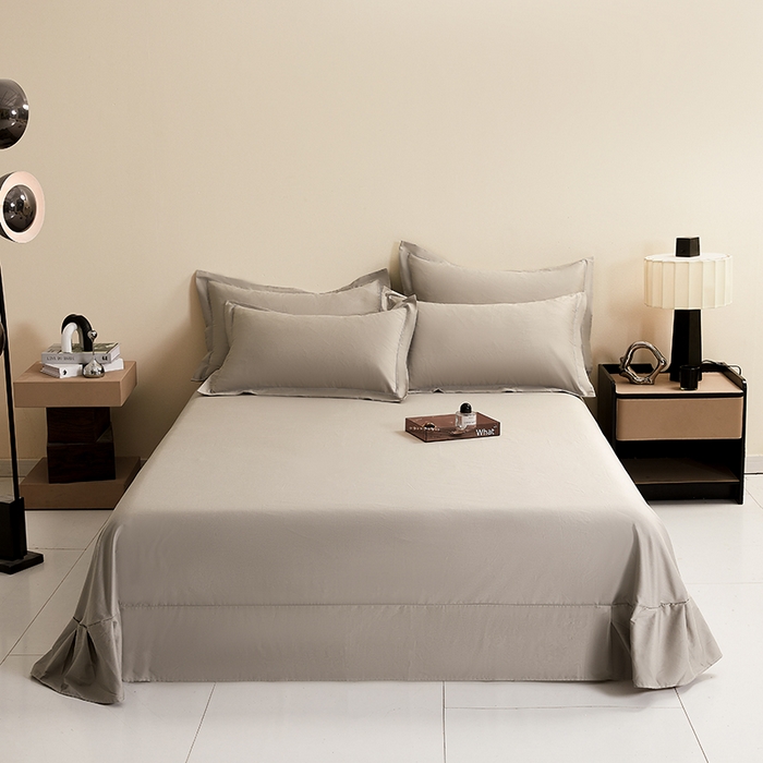 91家纺网 家纺一手货源 找家纺 （总）名优家纺 2026新款60S13374高支密全棉印花纯色单床单