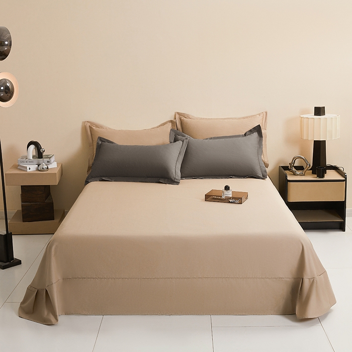 91家纺网 家纺一手货源 找家纺 （总）名优家纺 2026新款60S13374高支密全棉印花纯色单床单