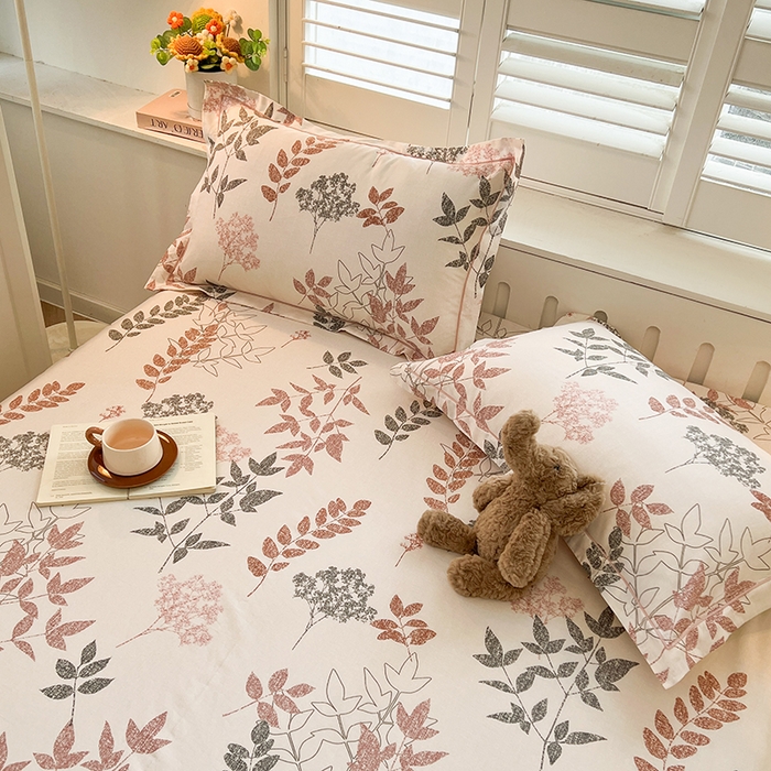 91家纺网 家纺一手货源 找家纺 名优家纺 2026新款60S13374高支密全棉印花纯色单床单 念枝