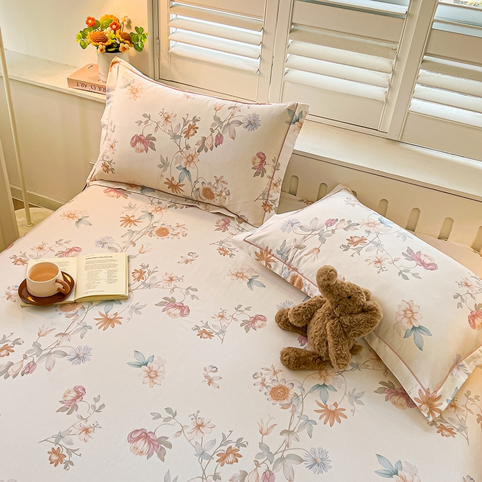 91家纺网 家纺一手货源 找家纺 名优家纺 2026新款60S13374高支密全棉印花纯色单床单 与美集