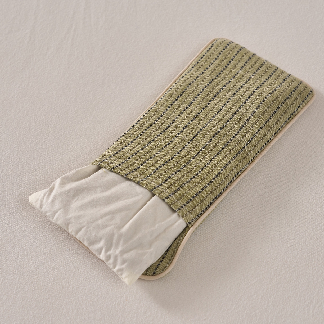 91家纺网 家纺一手货源 找家纺 乐可 2025新款全棉3D编织草本重力眼罩决明子薰衣草眼罩 草本重力眼罩-绿 【单只】