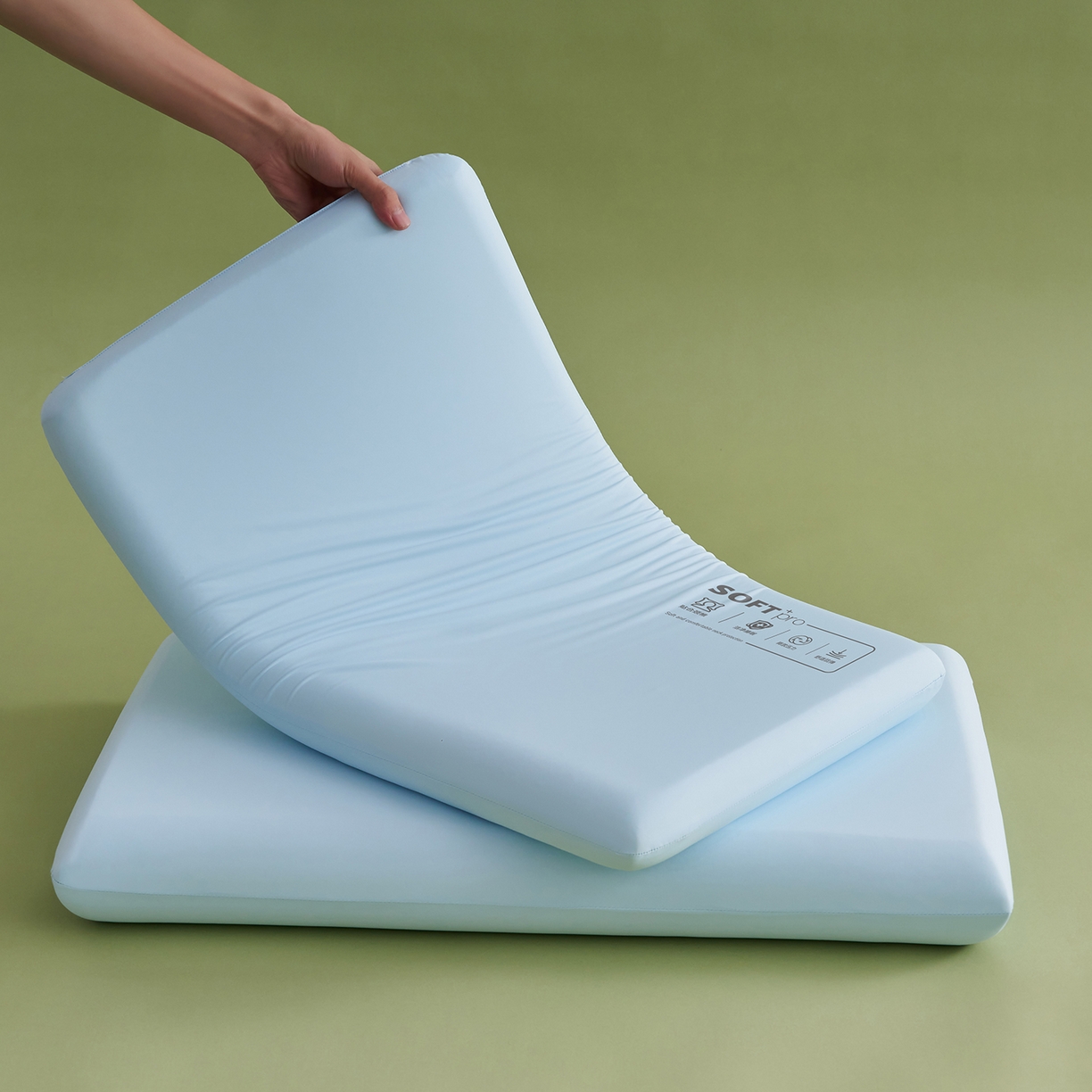 91家纺网 家纺一手货源 找家纺 乐可 2025新款深睡云感记忆枕零压记忆棉慢回弹枕头枕芯 深睡云感枕-S10蓝