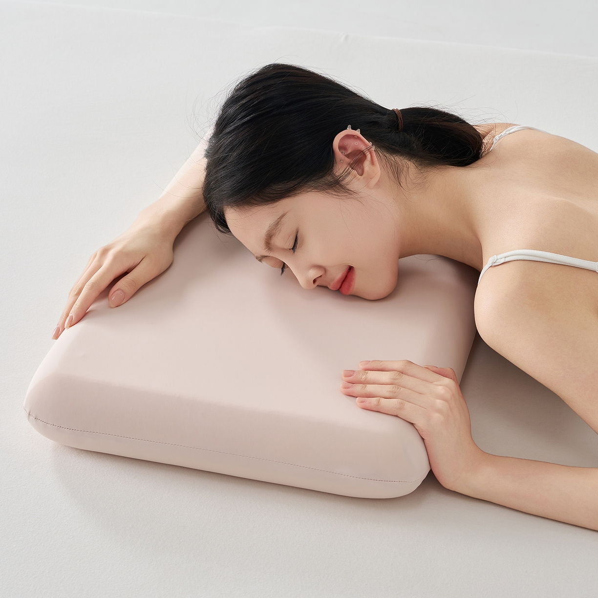 91家纺网 家纺一手货源 找家纺 乐可 2025新款深睡云感记忆枕零压记忆棉慢回弹枕头枕芯 深睡云感枕-S6粉