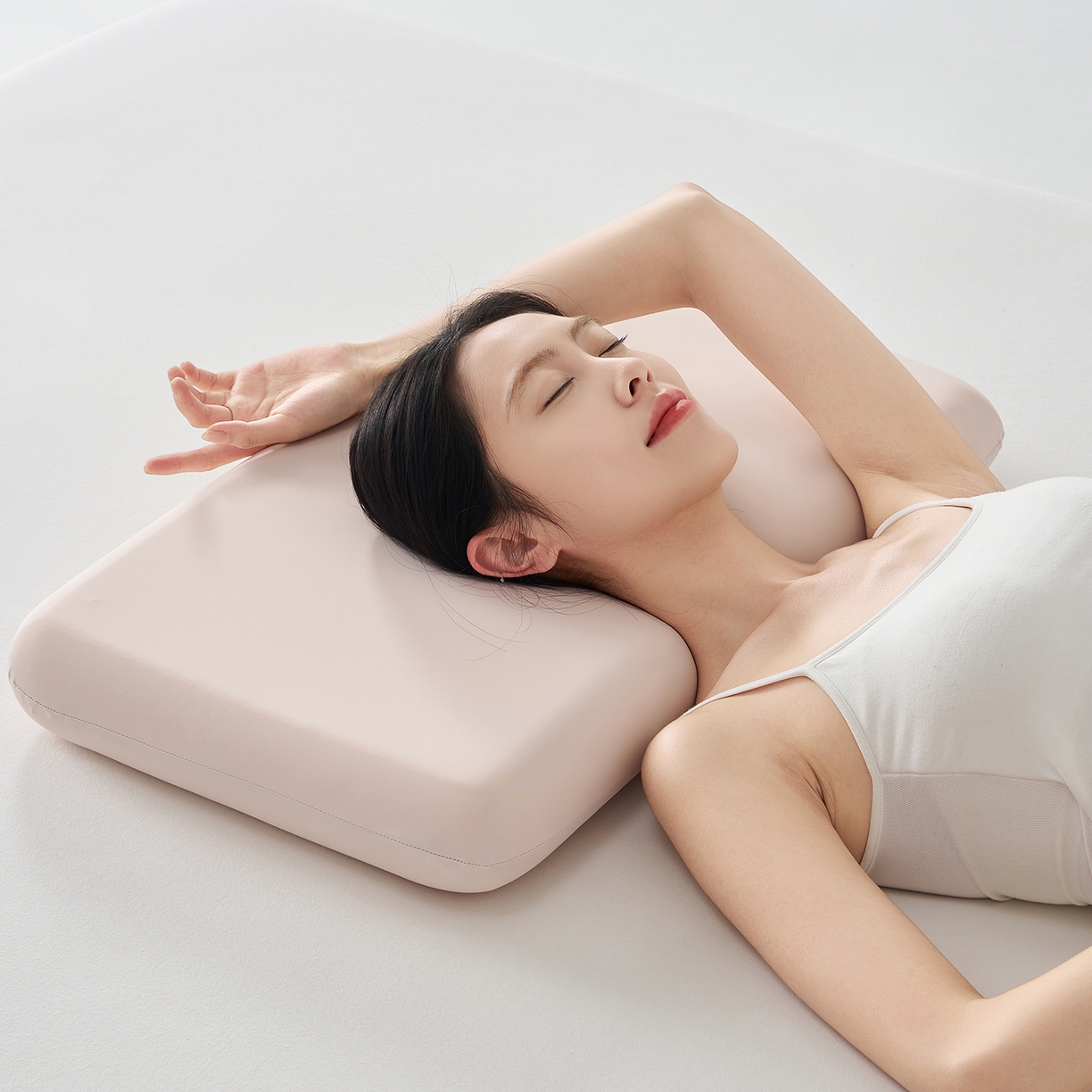 91家纺网 家纺一手货源 找家纺 乐可 2025新款深睡云感记忆枕零压记忆棉慢回弹枕头枕芯 深睡云感枕-S6粉