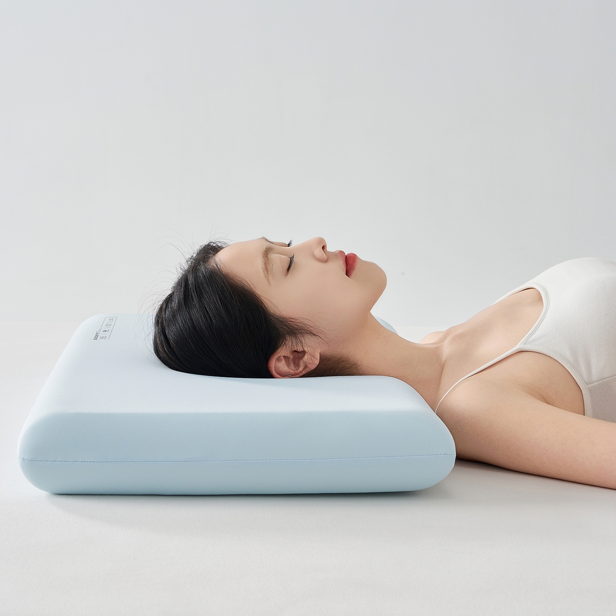 91家纺网 家纺一手货源 找家纺 乐可 2025新款深睡云感记忆枕零压记忆棉慢回弹枕头枕芯 深睡云感枕-S10蓝