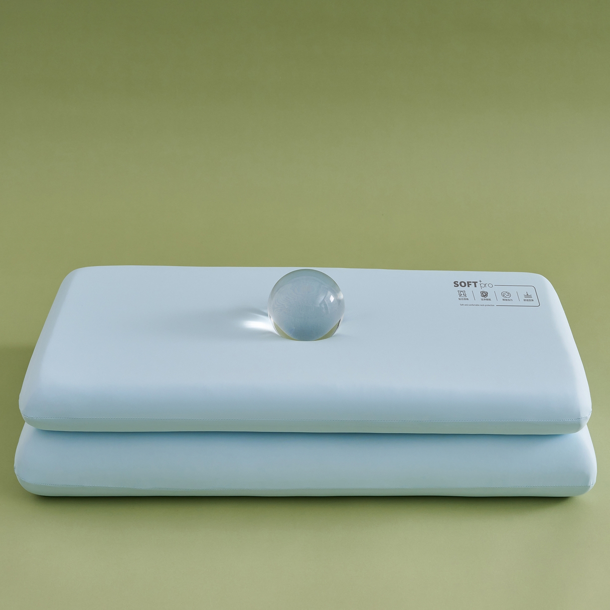 91家纺网 家纺一手货源 找家纺 乐可 2025新款深睡云感记忆枕零压记忆棉慢回弹枕头枕芯 深睡云感枕-S6蓝