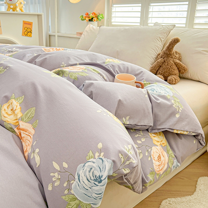 91家纺网 家纺一手货源 找家纺 名优家纺 2026新款全棉纯棉单被套被套单件 絮棠-灰