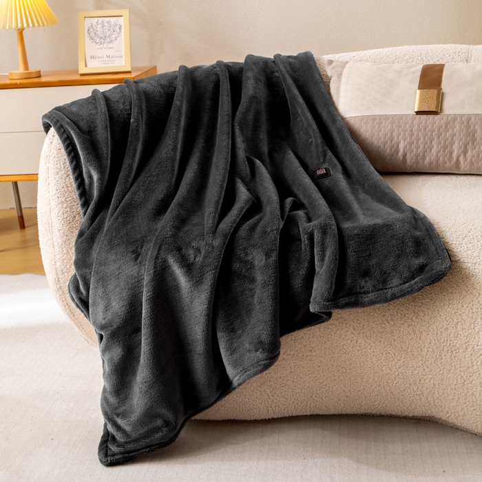 91家纺网 家纺一手货源 找家纺  2025新款跨境USB加热披肩毯多功能毛毯斗篷电热毯冬季保暖