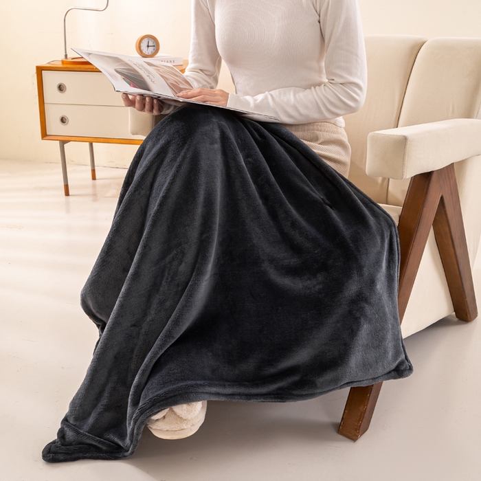 91家纺网 家纺一手货源 找家纺  2025新款跨境USB加热披肩毯多功能毛毯斗篷电热毯冬季保暖