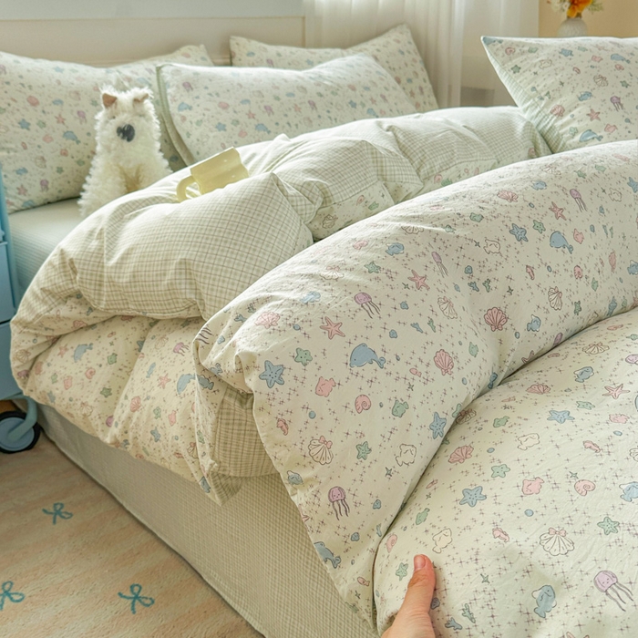 91家纺网 家纺一手货源 找家纺 （总）麦乐迪 2025新款棉感睡眠水洗云感棉四件套