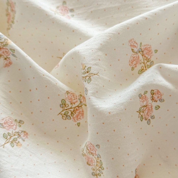 91家纺网 家纺一手货源 找家纺 麦乐迪 2026新款10A抗菌古法水洗仿棉云感纱四件套 奶黄碎花