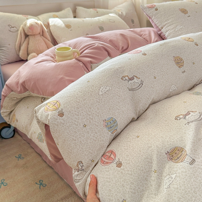 麦乐迪 2025新款棉感睡眠水洗云感棉四件套 梦游乐园