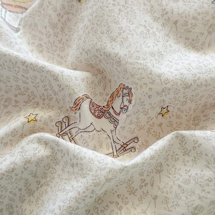 91家纺网 家纺一手货源 找家纺 麦乐迪 2025新款棉感睡眠水洗云感棉四件套 梦游乐园