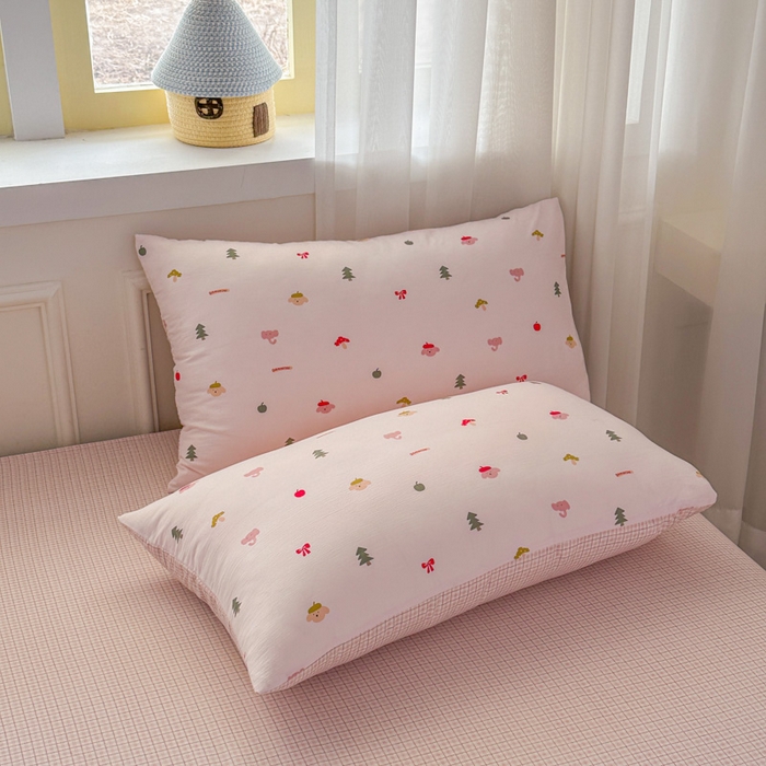 91家纺网 家纺一手货源 找家纺 麦乐迪 2025新款棉感睡眠水洗云感棉四件套 粉间小物