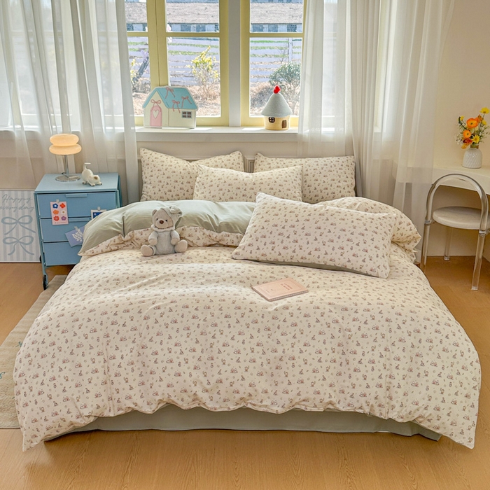 91家纺网 家纺一手货源 找家纺 麦乐迪 2025新款棉感睡眠水洗云感棉四件套 丛林小兔