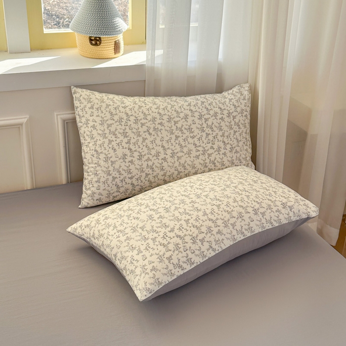 91家纺网 家纺一手货源 找家纺 麦乐迪 2025新款棉感睡眠水洗云感棉四件套 薄雾花影