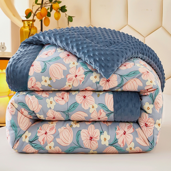 91家纺网 家纺一手货源 找家纺 蔻之羽 （全年现货）2026年新款豆豆被春秋被夏被加厚冬被空调被四季绒被子 安娜花园